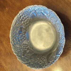 Pewter serving bowl